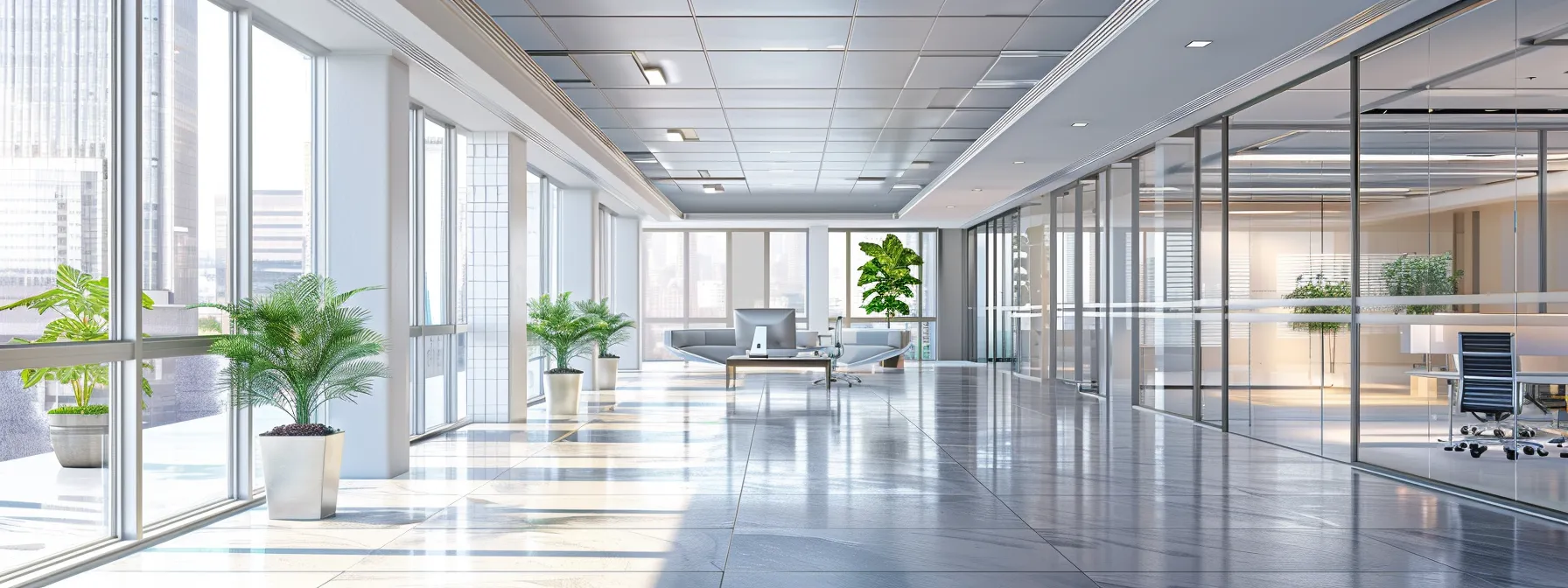 a sleek, modern office space features an engaging layout of digital displays showcasing well-structured content snippets and analytics dashboards, emphasizing the importance of content hierarchy and visual aids for maximizing online visibility.